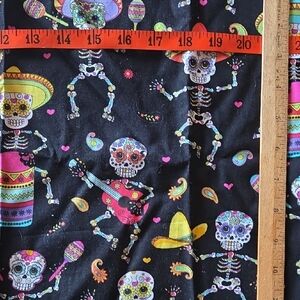 Colorful Skeleton Print Fabric, Quilting
